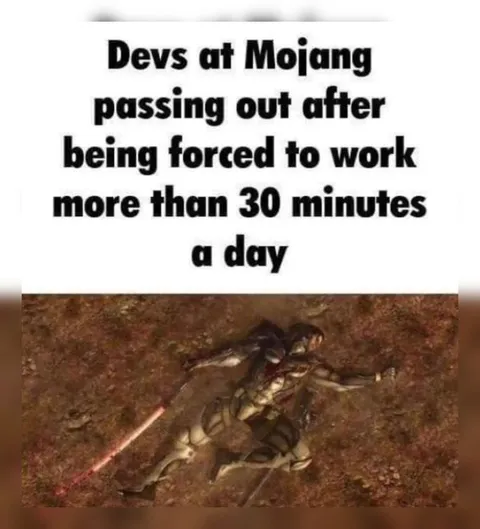 Mojang Developers Passing Out