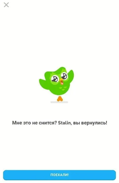 Stalin вернулся в Duolingo