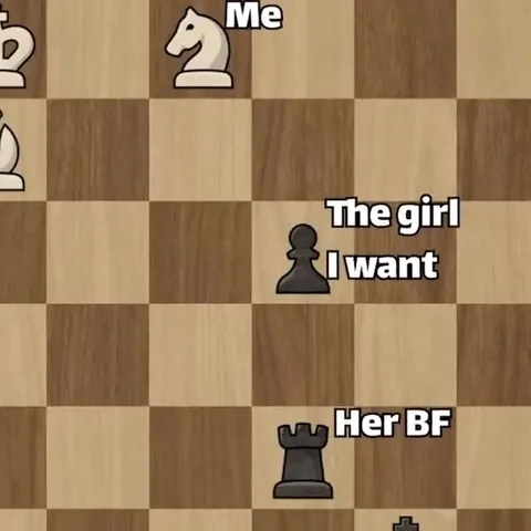 Chess Pieces Compete for Her