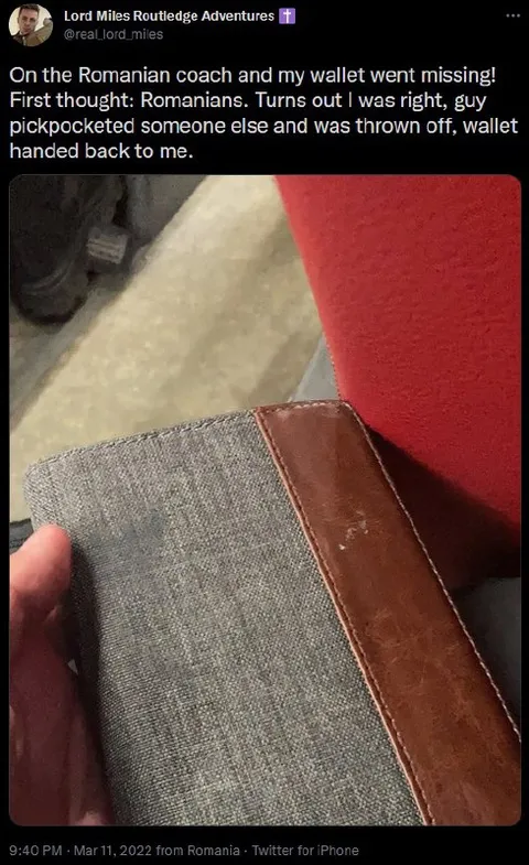 Romanian coach wallet mix-up