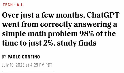 ChatGPT Math Accuracy Collapse