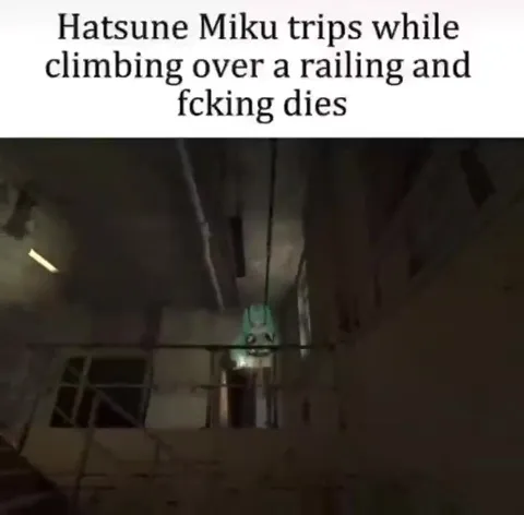 Hatsune Miku Trips and Explodes