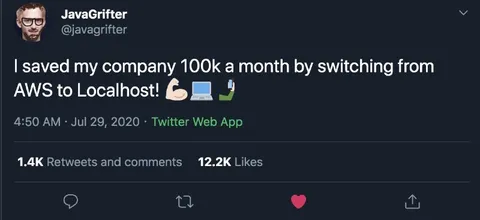Saved 100k by switching to localhost