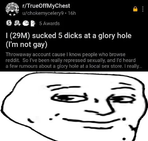 Glory Hole Denial Trollface