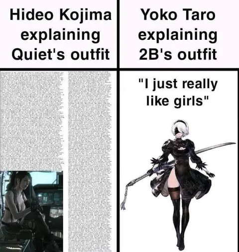 Yoko Taro Explains 2B's Outfit