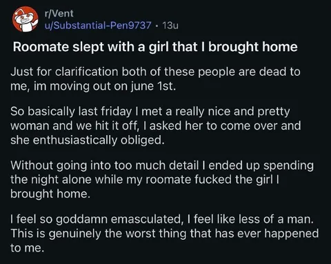 Roommate Stole My Date