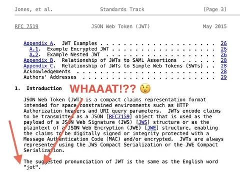 JWT Pronounced Jot?!