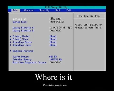 Where Is It in BIOS