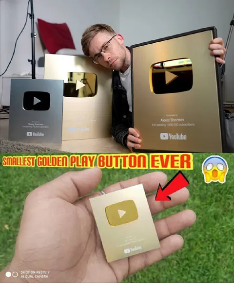 Smallest Golden Play Button Ever