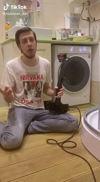 Electric Violin in the Laundry Room