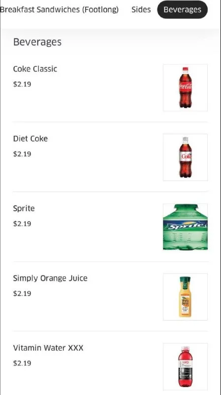 Subway Vitamin Water XXX