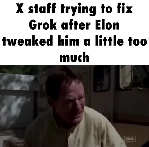 X staff fixing broken Grok