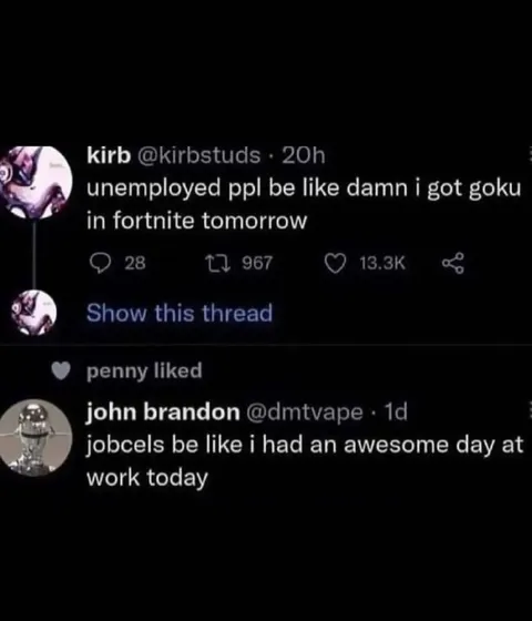 Unemployed Goku Fortnite Excitement