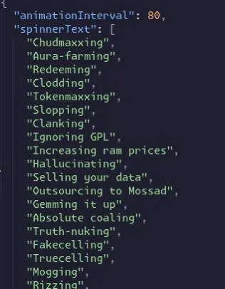 Tech Bro Spinner Text List