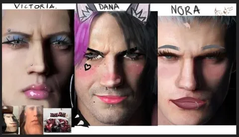 Victoria Dana Nora Faces