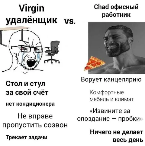 Удалёнщик против офисного работника