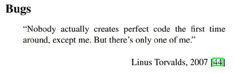 Linus Torvalds Perfect Code Quote