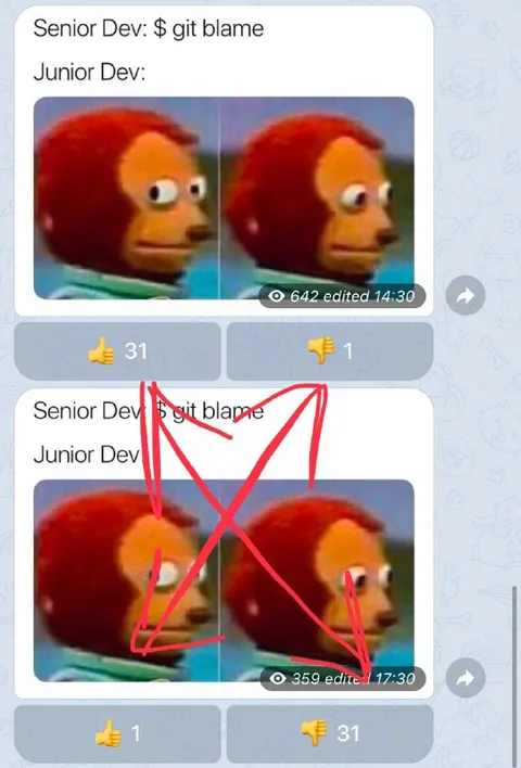 Junior Developer Reposts the Meme