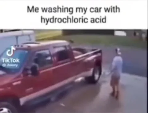 Washing a Car with Hydrochloric Acid