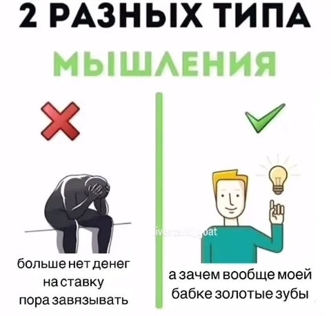 Два типа мышления о ставках