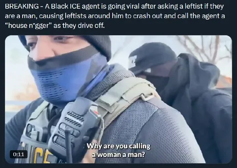 ICE Agent Questions a Leftist