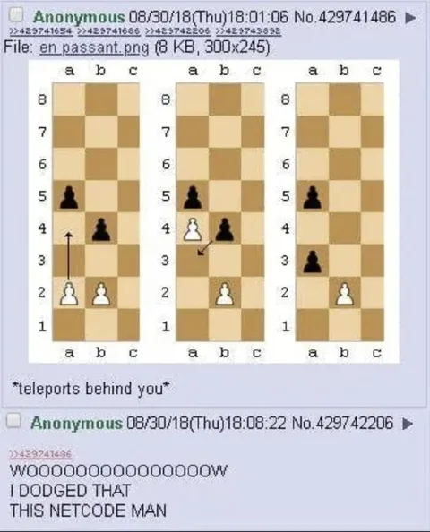 Teleports Behind You Chess Meme