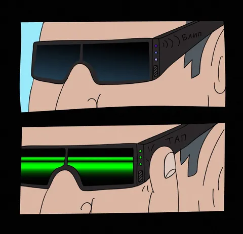 Блип тап очки с лазером