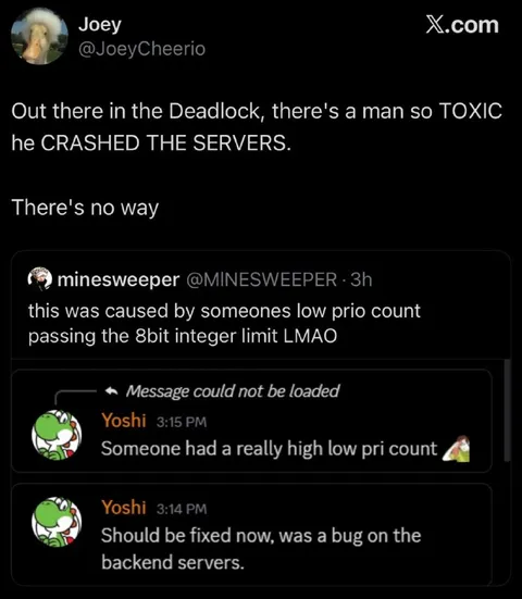 Deadlock Server Crash
