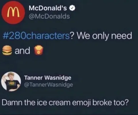 McDonald's 280 Character Tweet