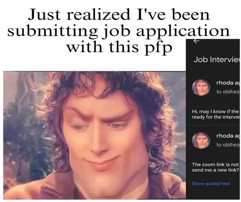 Job Interview With This Profile Picture