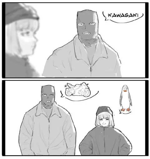 Kawasaki Masked Man and Penguin