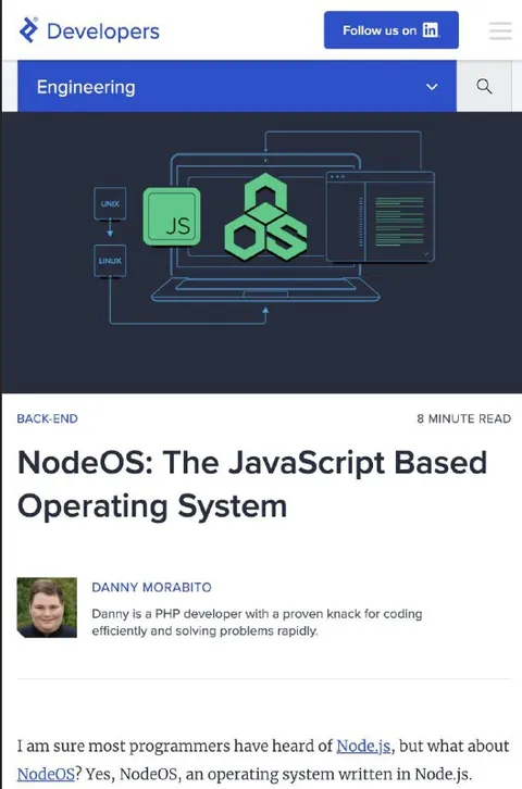 NodeOS JavaScript Operating System