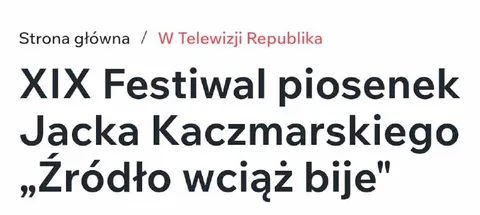 Festiwal piosenek Jacka Kaczmarskiego