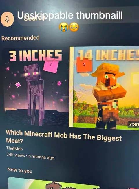 Unskippable Minecraft Thumbnail