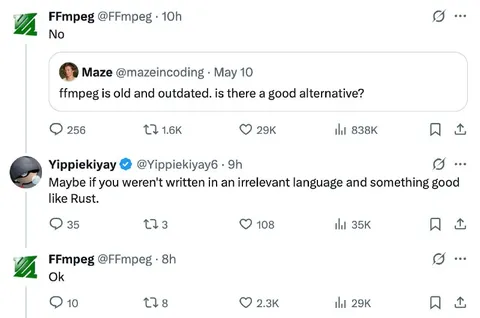 FFmpeg Accepts Rust Suggestion