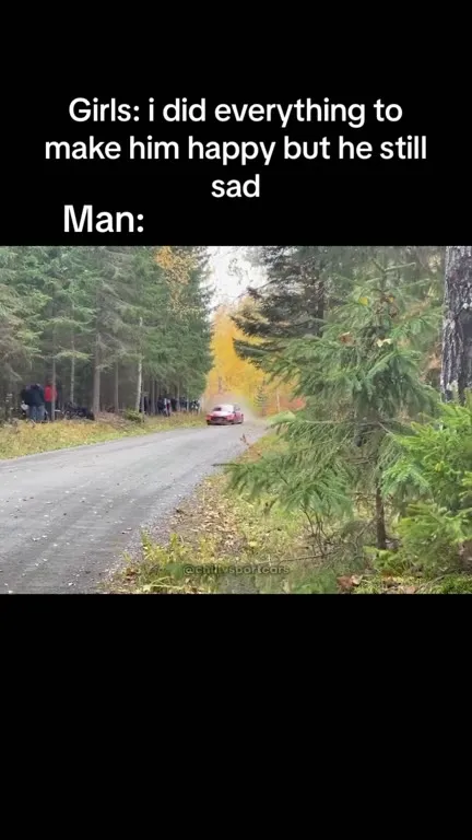 Man Is Never Sad Around Rally Cars