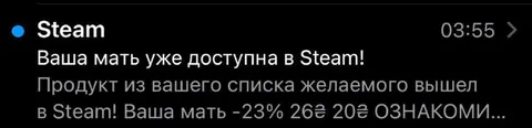 Ваша мать вышла в Steam