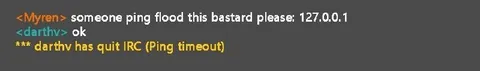 IRC Ping Flood Timeout