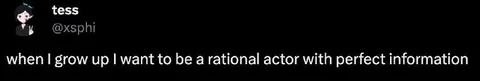Rational Actor With Perfect Information