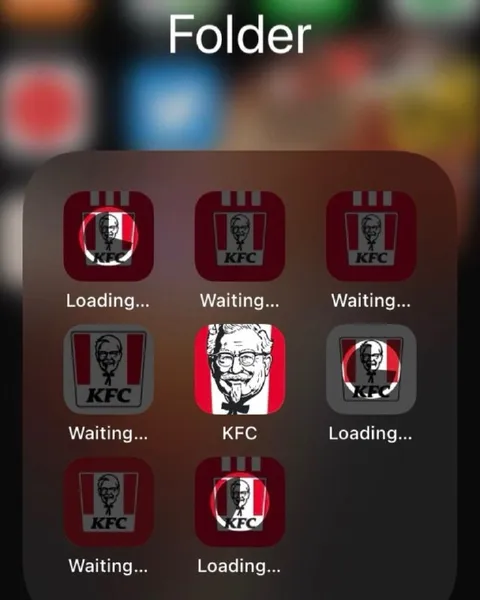KFC Apps Stuck Loading