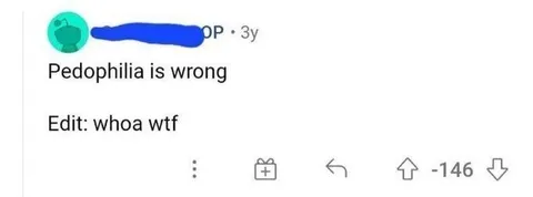 Pedophilia Is Wrong Edit