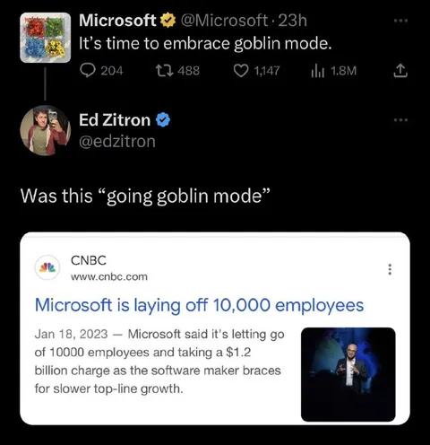 Microsoft Embraces Goblin Mode