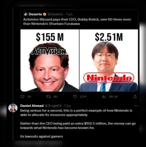 Activision CEO Versus Nintendo CEO