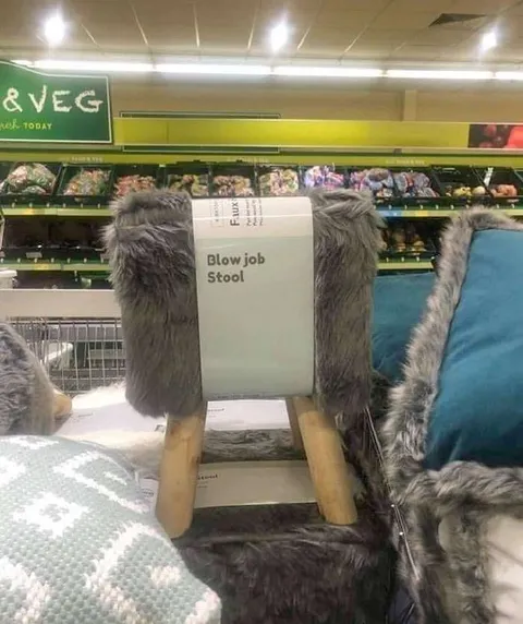 Blow Job Stool in the Supermarket
