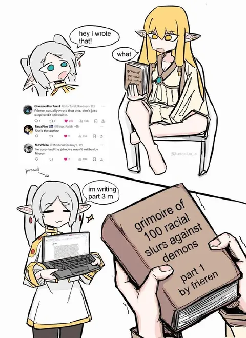 Frieren Writes the Demon Grimoire