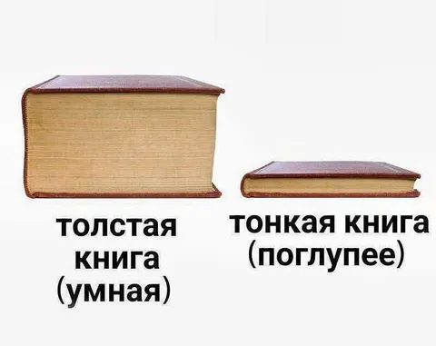 Толстая умная и тонкая глупая книга