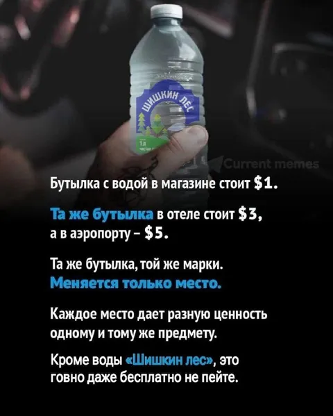 Ценность зависит от места