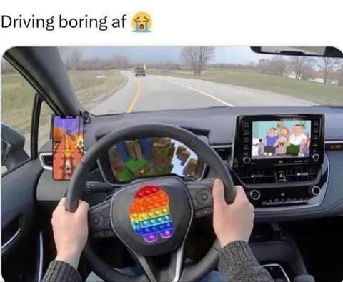 Driving Is Boring Without Screens