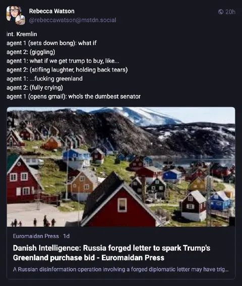 Agents Buy Greenland Joke