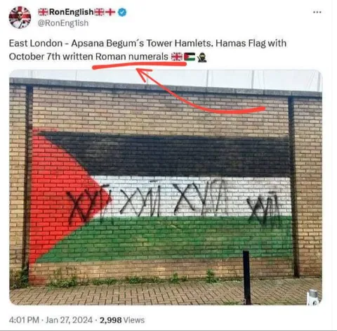 Hamas Flag with Roman Numerals